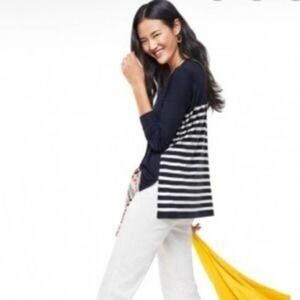 CAbi #5742 Lighthouse Navy + White Striped Long Sleeve Tee Size Woman's XXS